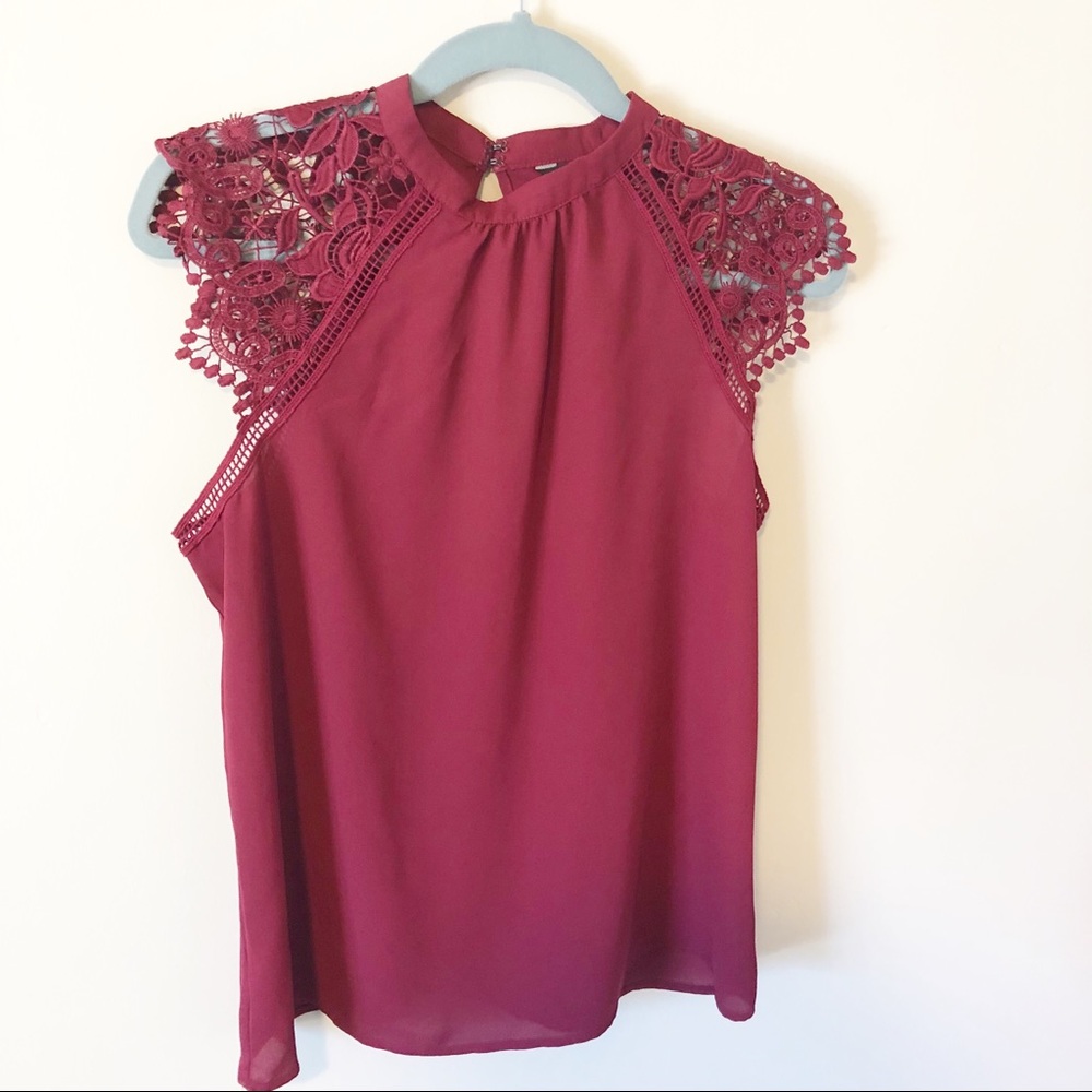 💎Express cap sleeve lace top